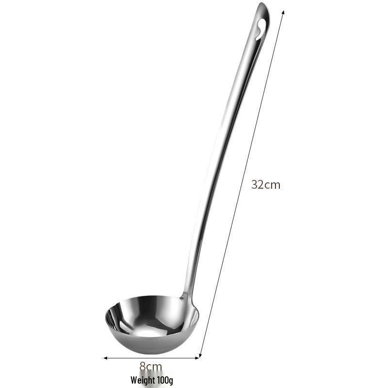 Long Handle Stainless Steel Hot Pot Skimmer Ladle for Soup and Porridge