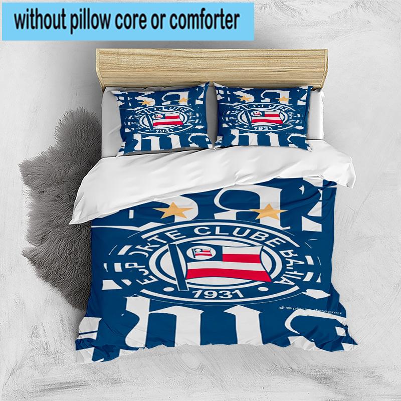 3PCS Football Club Emblem 3pcs Bedding,Including 3PCS Duvet Cover And 2pcs Pillowcases Perfect for Christmas,Ideal for Bedroom, Dormitory