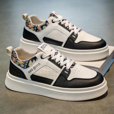 2025 Autumn Men's Shoes New Breathable Little White Shoes Men's Niche Ins Leather Surface Casual Sports Board Shoes Trendy Shoes