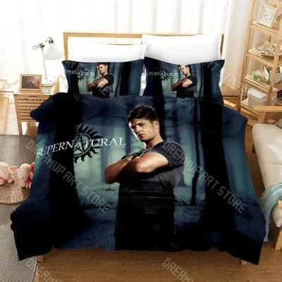 3D Print Popular TV Show Supernatural Bedding Set Comforter 3D Print Luxury Duvet Cover Set Home Textile Decor Queen King Single