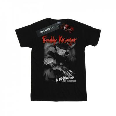 Een nachtmerrie op Elm Street Heren Freddy zwart-wit foto T-shirt