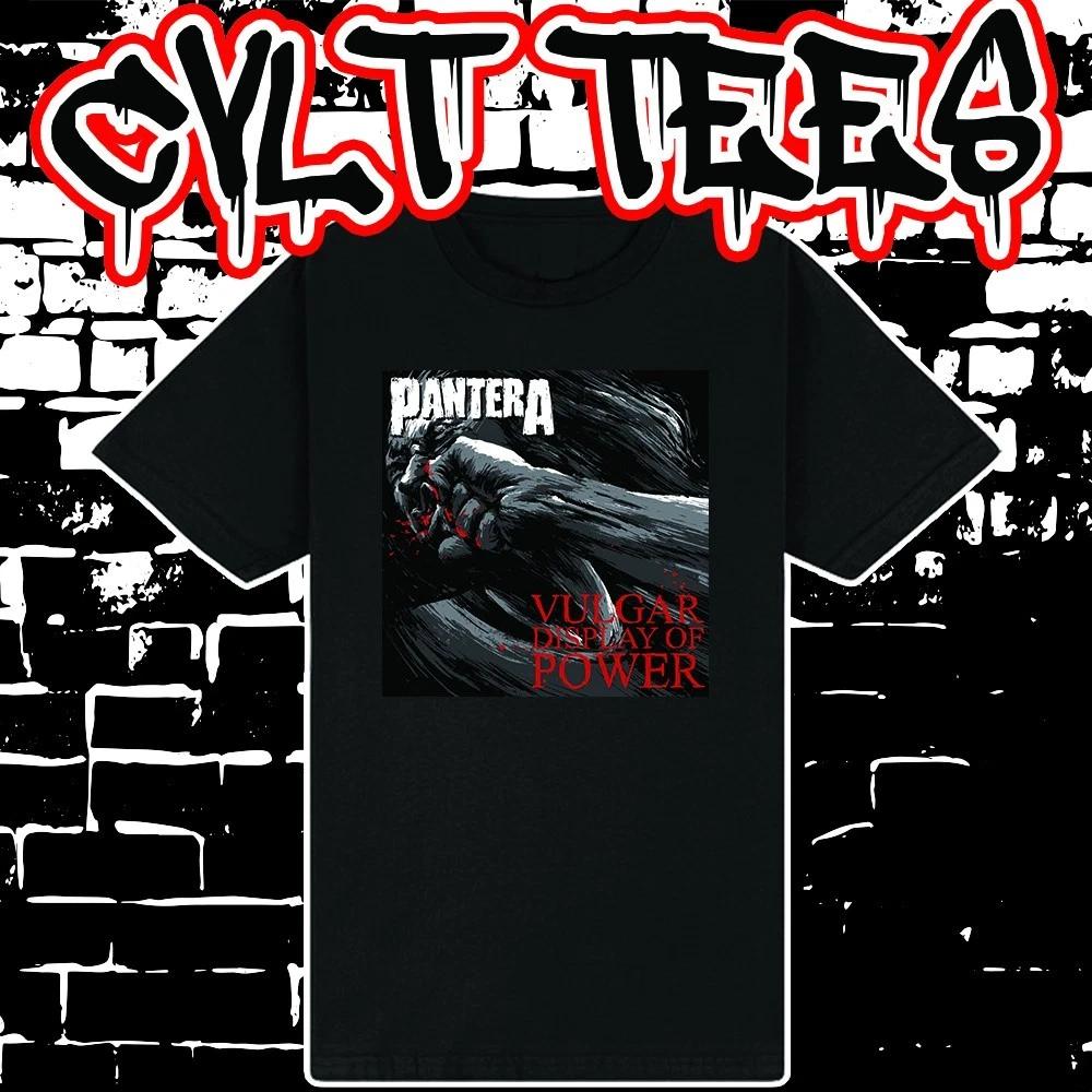 Men s and Women s T-shirts Pantera Vulgar Display of Power Band Tee 100% Cotton XL
