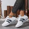 Új Fűzős Alkalmi Sportcipők, Puhatalpú Sokoldalú Forrest Gump Cipők, Lapos Csúszásmentes Diákcipők, Puha Bőr Fehér Sportcipők