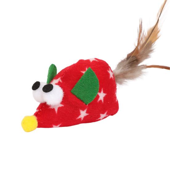 Kitten Toy Multi-color Plush Mouse Interactive Toy Funny Cat Toy Pet Feather Toy Pet