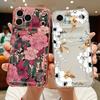 Black Rose Floral Card Slot Case For iPhone 18 Pro Max For iPhone 17 16 15 14 13 Pro Max 17E Clear Card Holder Cover