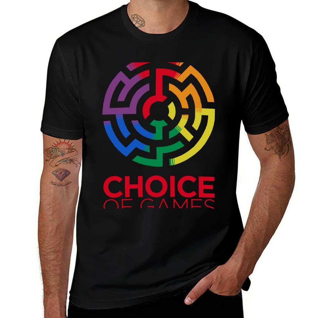 Choice Of Games Rainbow Letter Logo Tshirt Breathable Workout Short Sleeve Top