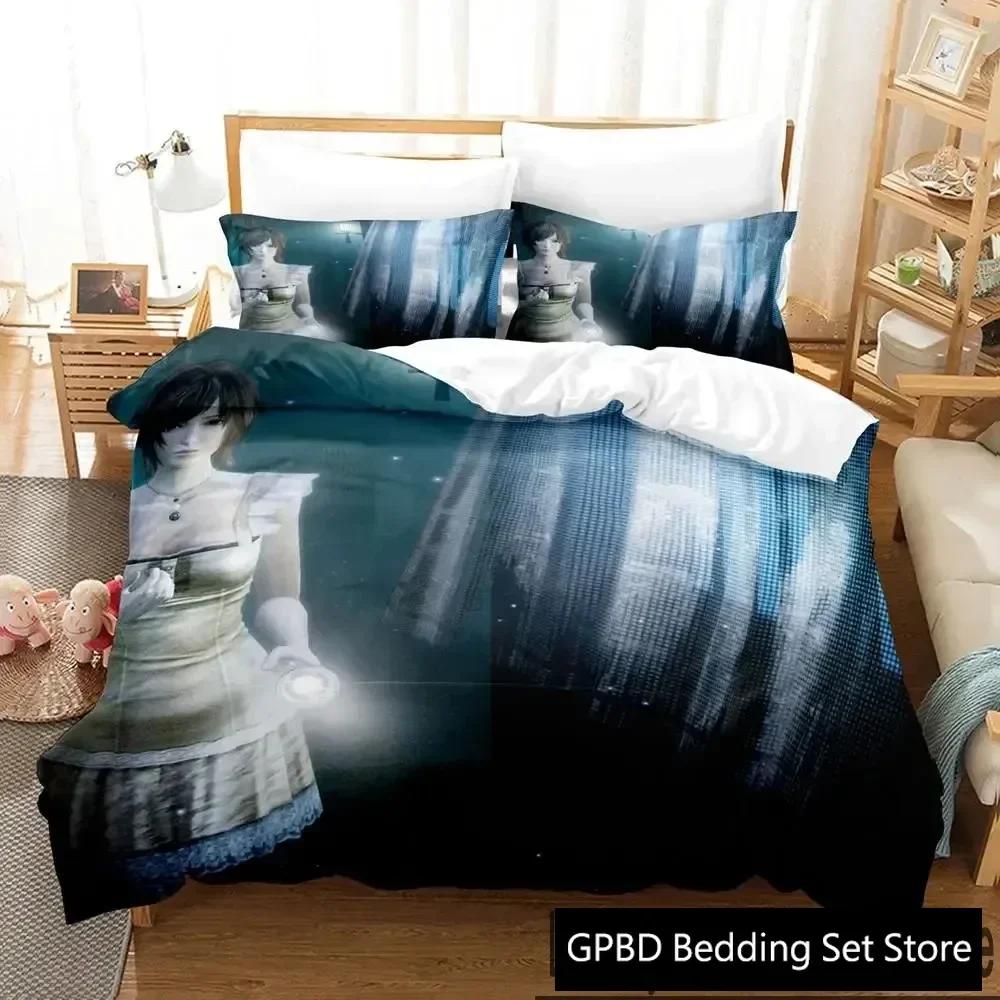 Gioco Anime Project Zero Comodo Piumone Copripiumino Federa Set Biancheria da Letto Decorazione Camera da Letto Bambini Tessile per la Casa
