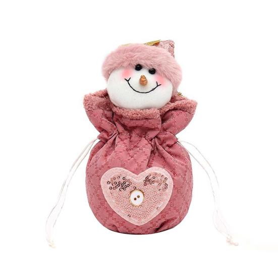 Yousheng 1/2/3Pcs Christmas Gift Bag Santa Claus Snowman Reindeer Design Festive Theme Xmas Candy Bag with 3D Embroidery Party Decoration