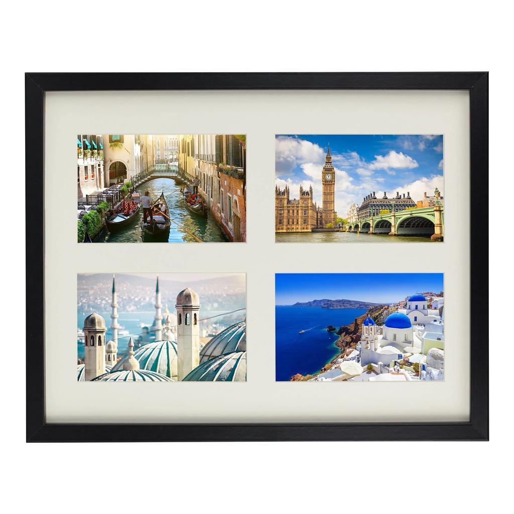 Wall Photo Frame Multi-Frame Gallery Collage 28X35 Cm. On 4 Photos 10X15 Cm. Black Bd Art