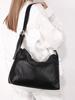 David Jones women's shoulder bag, black eco-leather