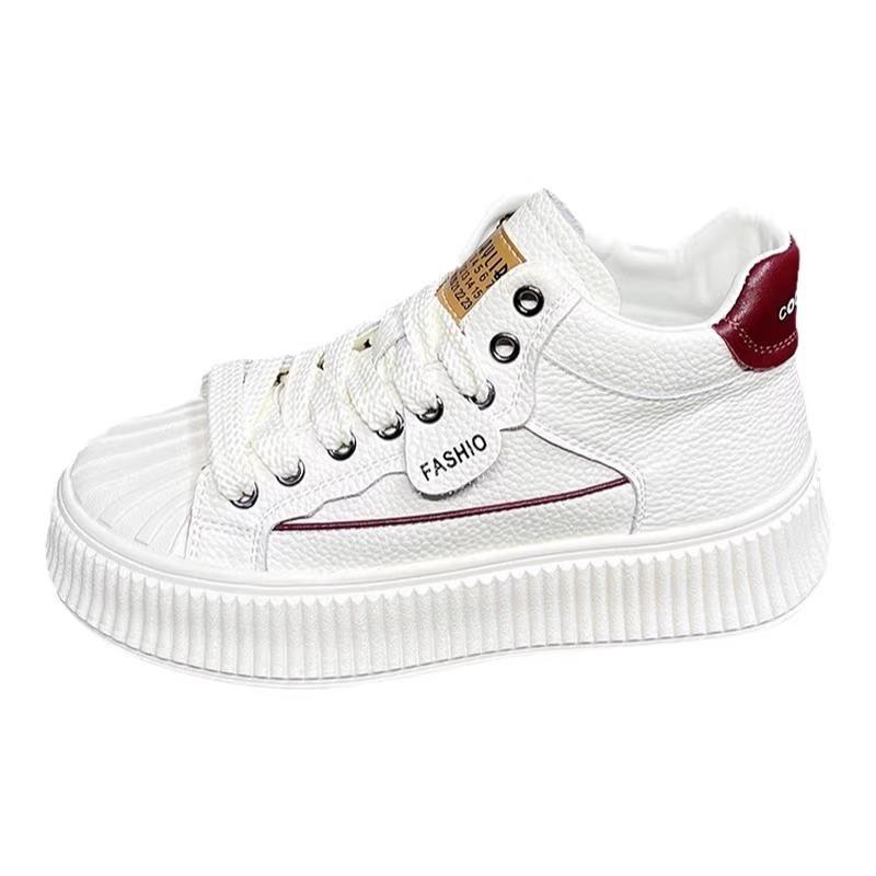 Fashion high-top board shoes women's 2024 new ins Internet celebrity white shoes casual sports versatile platform biscuit shoes
