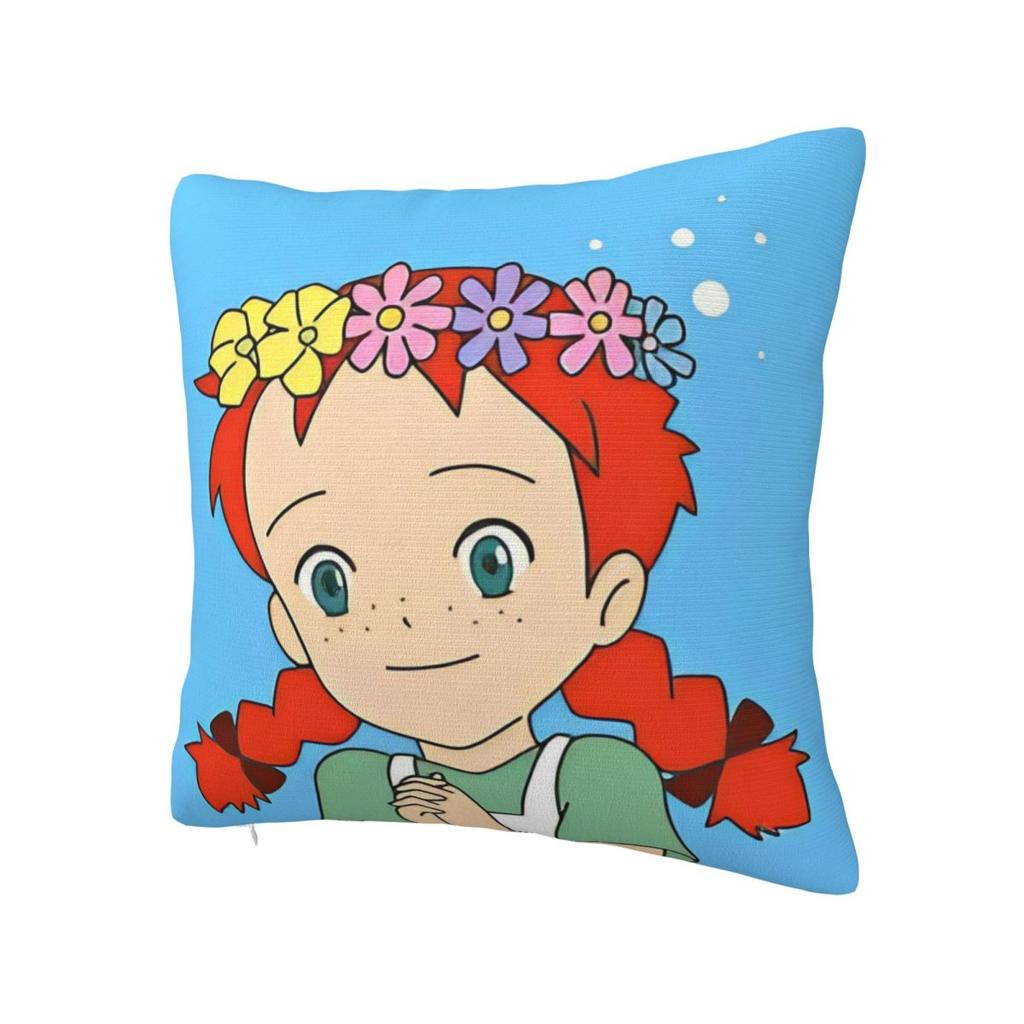 Cartoon Manga A-Anne Of Green Gables Pillow Case Cushion Cover Square Pillow Cover Vintage Pillowcases For Living Room Chair