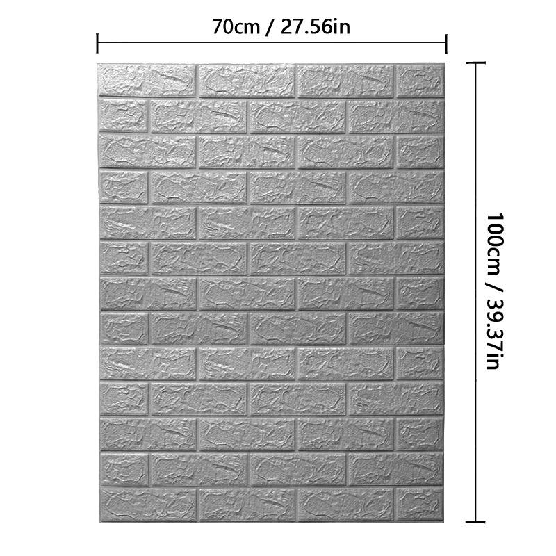 Brick Pattern Wall Sticker Simple  Foam Self-adhesive  3d Wallpaper Sticker Antique Culture Stone Wall Enclosure Wallpaper