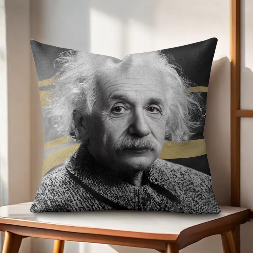 Theoretical Physicist EEinstein Cushion Cover Natural Linen Organic Fabric DoubleSided Printing Couch Pillow Covers Home Decor