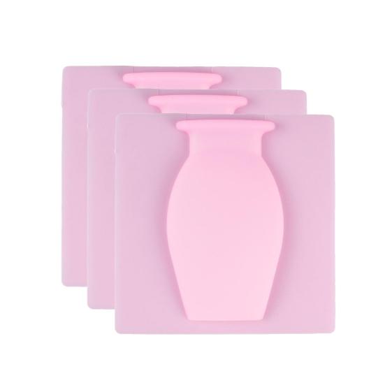 3Pcs Silicone Window Vase Punch Free Reusable Modern Fridge Door Glass Window Ceramic Tile Wall Mount Flowers Plants Vase Decoration