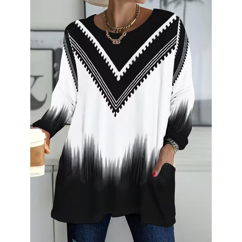 Women's Long Sleeve T-Shirt with Pockets