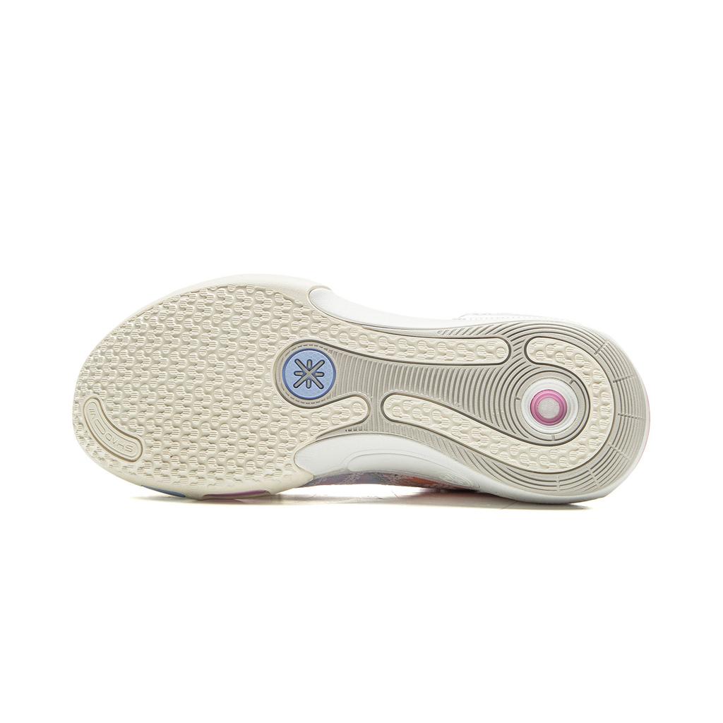 Li Ning Cushioning Slip Resistant Abrasion Resistant Breathable Rebound Grip Low top Basketball Shoes Men's Pink Purple ABPV011-3