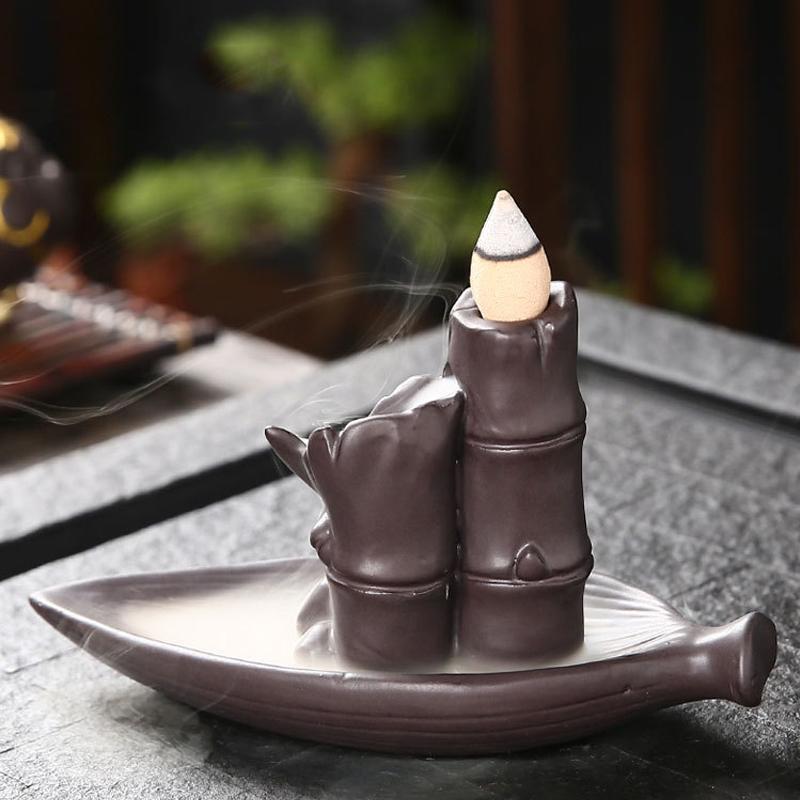 Keramik Wasserfall Rauch Rückfluss Räuchergefäß Halter Räucherschale Räucherstäbchen Heimdekoration