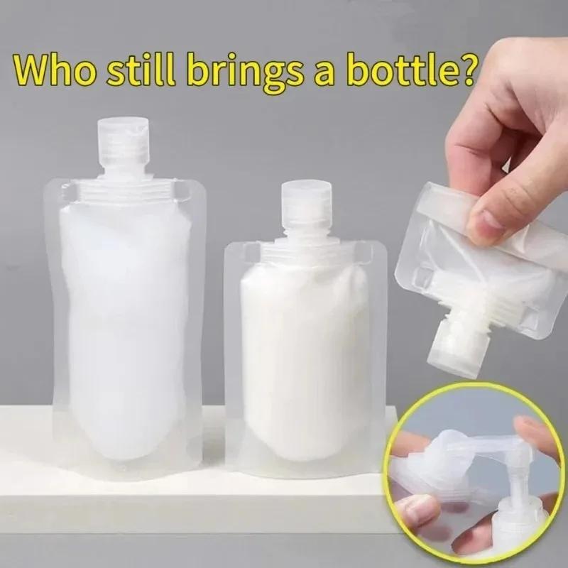30/50/100ml Refillable Packaging Bags Travel Essentials Lotion Cosmetics Shampoo Shower Gel Portable Bags Makeup Fluid Bottles