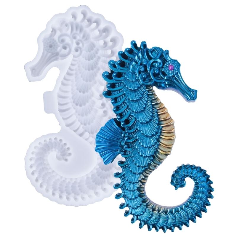 Hippocampus Decorations Mold Wall Hangings Epoxy Mould Silicone Mold for Resin Crafts Unique Wall Embellishments Mold