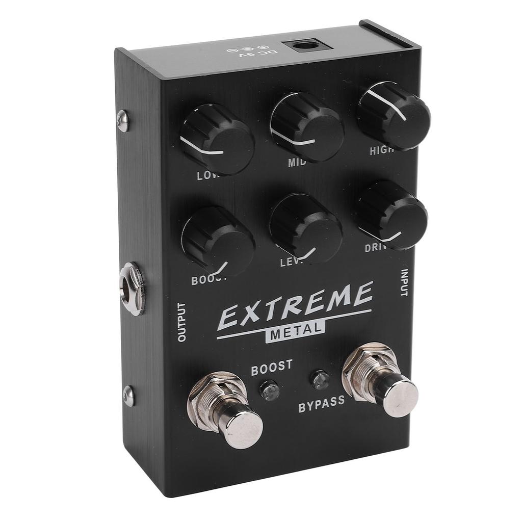 Gitarowy Pedał Efektowy 3-pasmowy EQ Niskie Średnie Wysokie Wzmocnienie Elektryczny Gitarowy Pedał Dystorsyjny DC 9V
