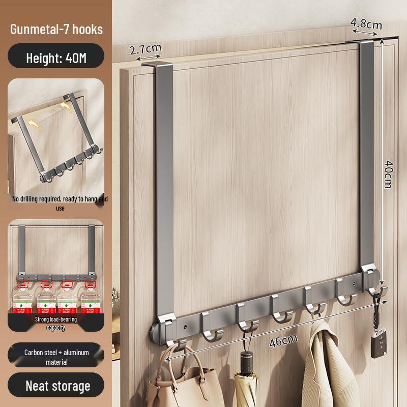 Silent Adhesive Wall-Mounted Clothes Hanger Hook for Bedroom Doors