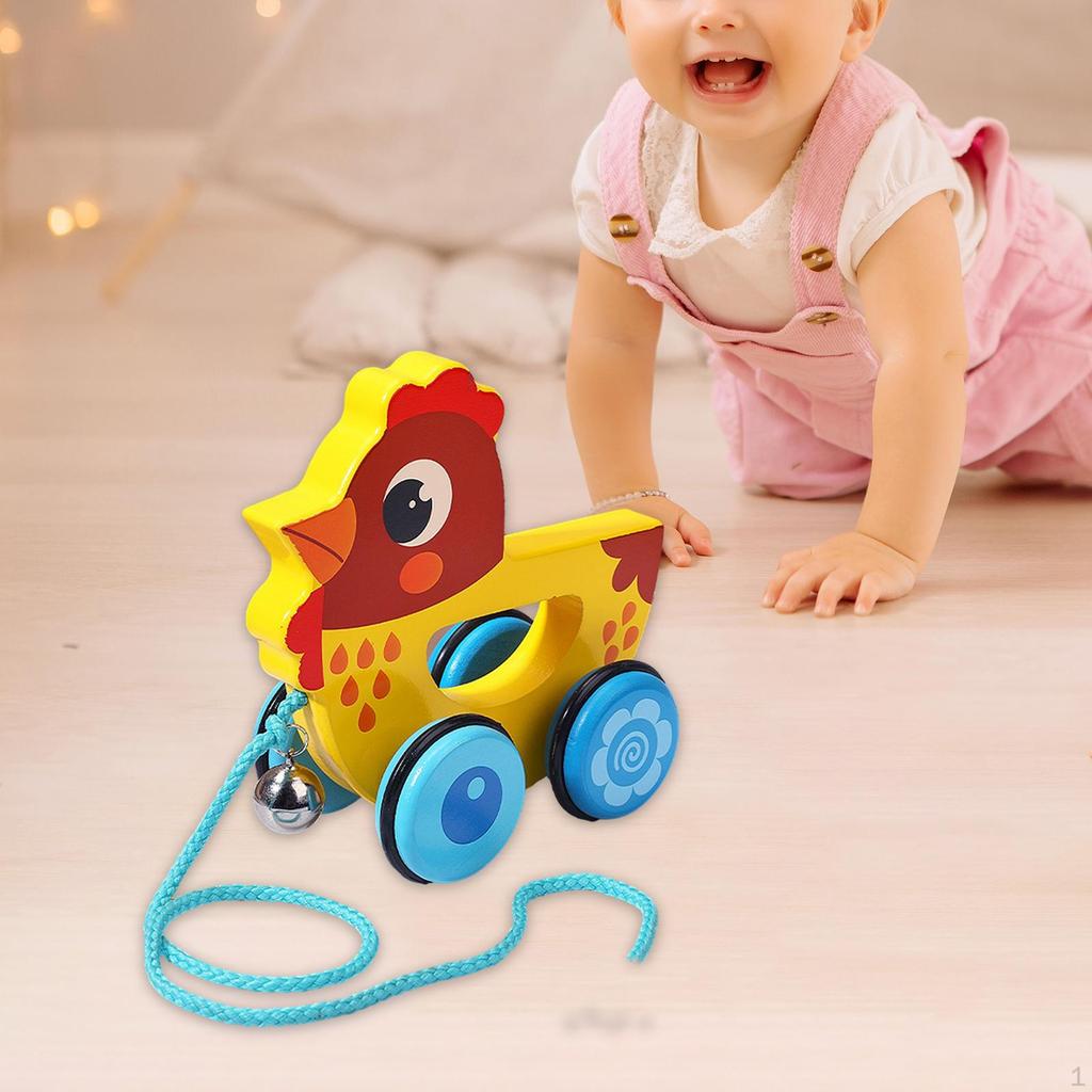 Animal , Baby Toy, Educational Pull Toy with String for Toddlers