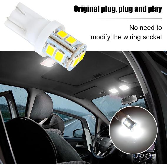 24PCS Car LED Dome Interior Bulb Light Kit, T10 31mm 41mm Bulb Vehicle Light Replacement Kit, Automotive Interior Map License Plate Trunk Light Set,