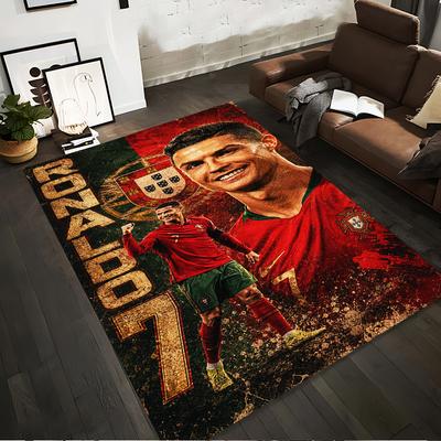 Portugal Football Star Designed Floor Mat, Suitable As a Non-slip Mat for the Living Room or Bedroom Sofa