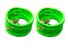 Made In Japan Hair Ties, Ring Elastics, Set of 20, Fluorescent Green, Size 3560602
