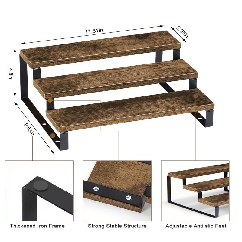 Kitchen Storage Under Cabinet Spice Rack, Handmade Hardwood, Holds 16 Large or 32 Small Spice Containers