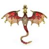 Enamel Dragon Brooches For Women Men 6 -Color Rhinestone Flying Legand Animal Party Office Brooch Pins Gifts