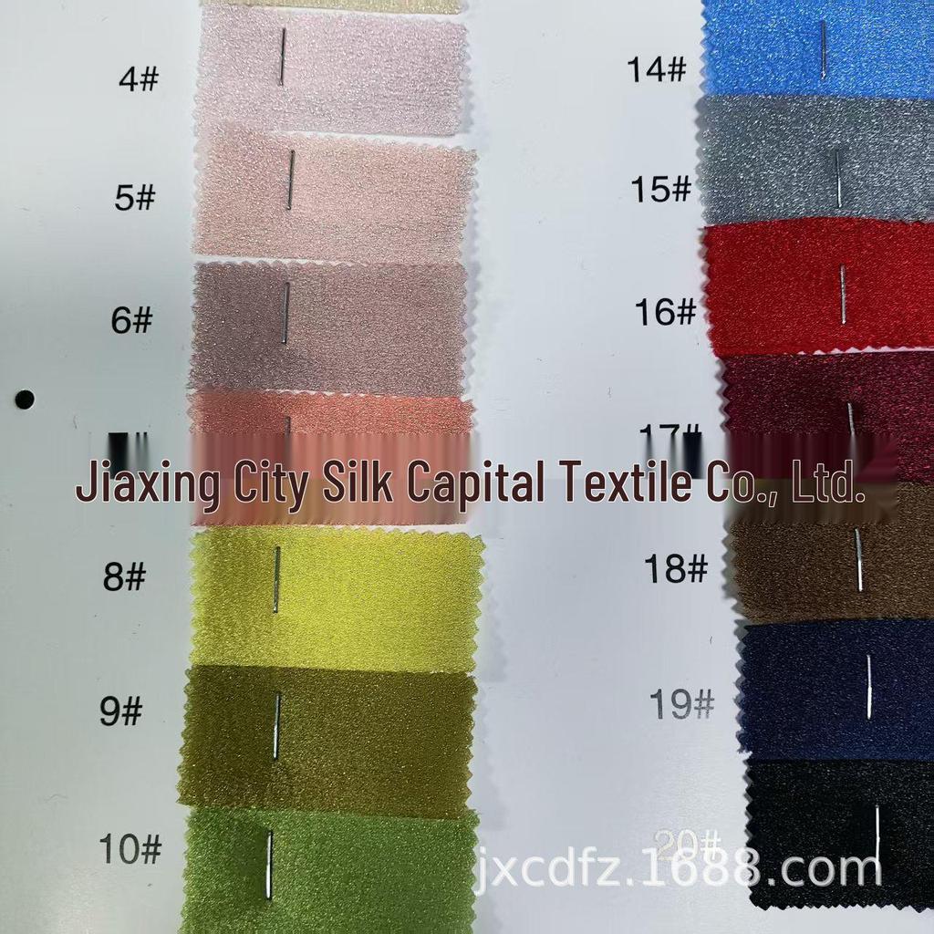 In Stock: Silk Satin Colored Hanfu Fabric - Plain Wrinkled Organza Diamond Satin