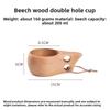 DIY Walnut Wooden Milk Cup Acacia Wood Salad Cup Solid Wood, Creative Mug with Handle Coffee Mug