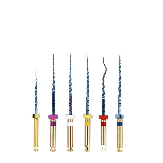 Niceden 6 szt. Silnik pilników endodontycznych NiTi do kanałów korzeniowych, stożkowe narzędzia stomatologiczne, elastyczne