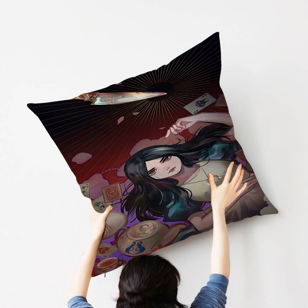 A-Алиса M-Безумие R-Возвращения Подушка Чехол для Подушки Наволочка Гостиная Диван Домашний Декор Индивидуальный 12x12Inch
