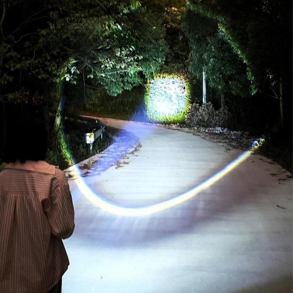 12000LM XHP160 LED+COB White/red Light Outdoor  Strong Lamp Flashlight USB-C Charging Aluminum Alloy with Side Lights LED Torch