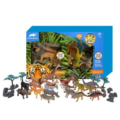Animal Planet Playset Dinossauro + Figura Animal Conjunto 40p, brinquedos populares na Coreia