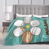 Cute Anime M-Molangs Blankets Velvet Spring/Autumn  Multi-function Lightweight Thin Throw Blankets for Bedding Couch Bedspreads