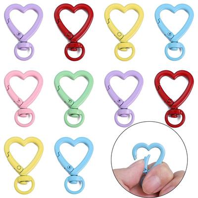 Heart Shaped Keychain, Zinc Alloy, 26x38mm, DIY Jewelry Making Accessory