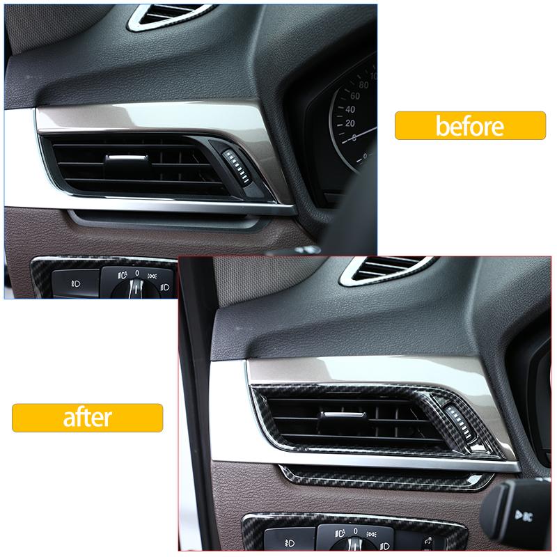 ABS Car Dashboard Side Air-conditioning Air Outlet Frame Decorative Cover For BMW X1 F48 X2 F47 2016-2025 Interior Accessories