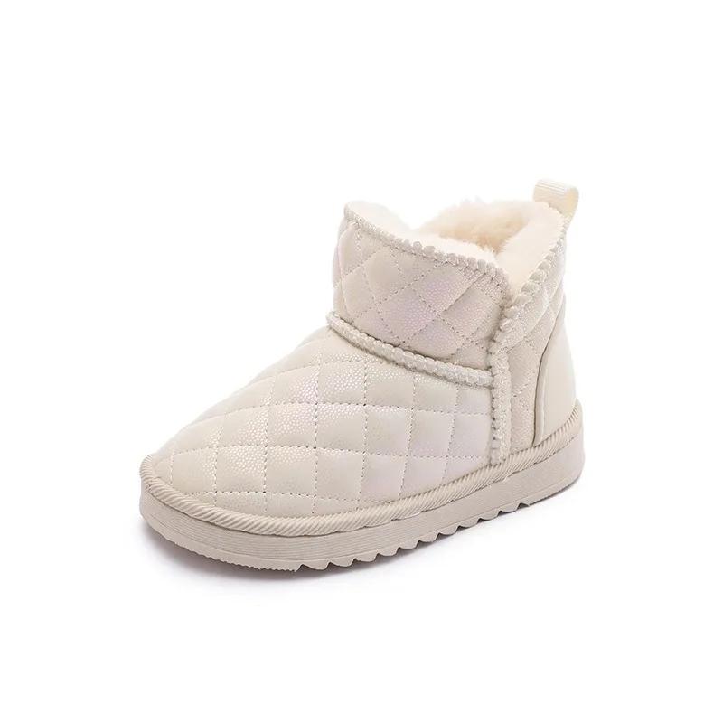 Winter Children Shoes Baby Girls Snow Boots Thick Plush Boys Casual Shoes Waterproof Anti Slip Outdoor Kids Boots Size 19-36