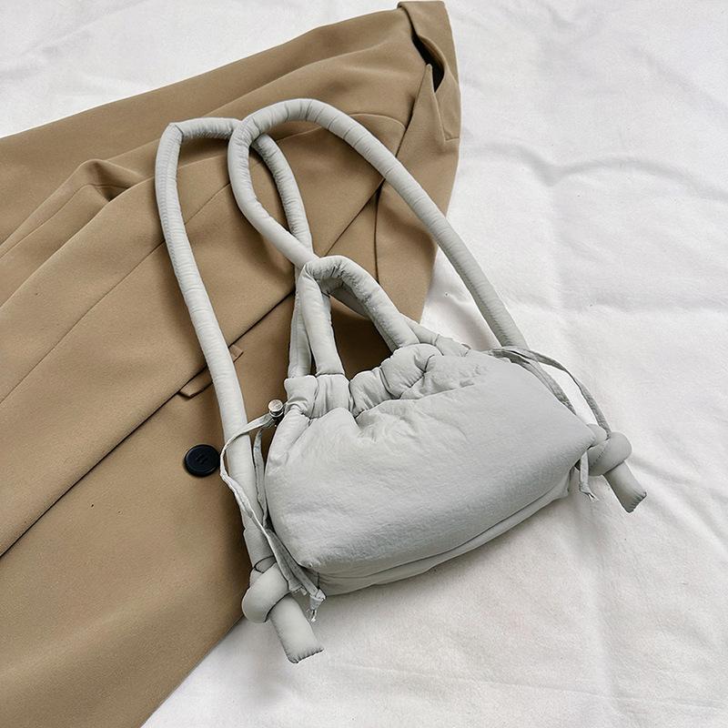 Damskie pikowane torby na ramię Mała puszysta bawełniana nylonowa puchowa torba crossbody Mini torebki damskie Projektant mody