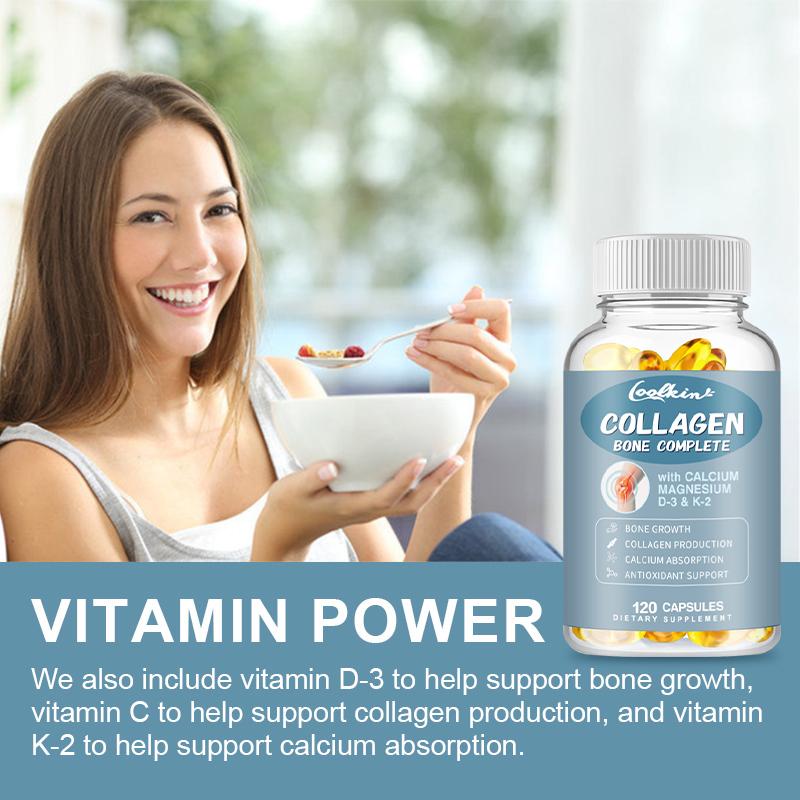 Kollagen Knochen Complete - Gelenk- & Knochenpflege, Hautgesundheit Anti-Aging, Maximale Stärke