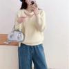 Non-pilling super beautiful atmosphere gentle wind flower streamer sweater women's autumn and winter neck pure desire wind knitted sweater