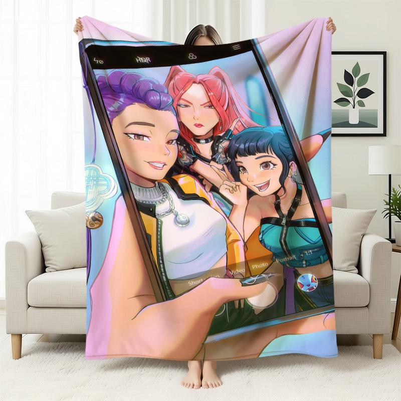 

Kpop Witch Hunters Blanket Blanket Witch Hunters Peripheral Nap Blanket Printed Flannel Office Sofa Blanket 70×100