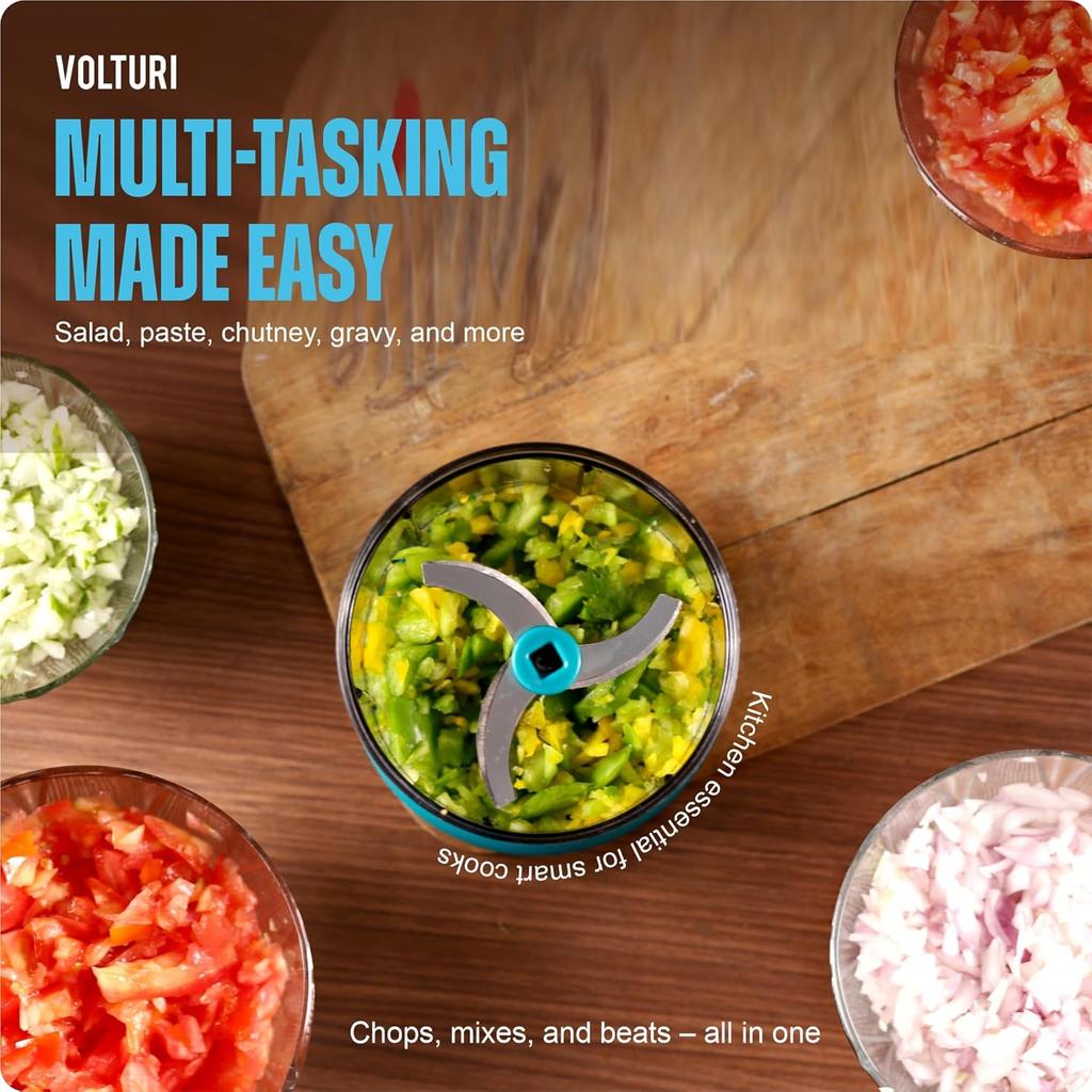 Chopper for Kitchen Use, Push Chopper with 5 Blades, Vegetable Chopper (A-1000 ML)