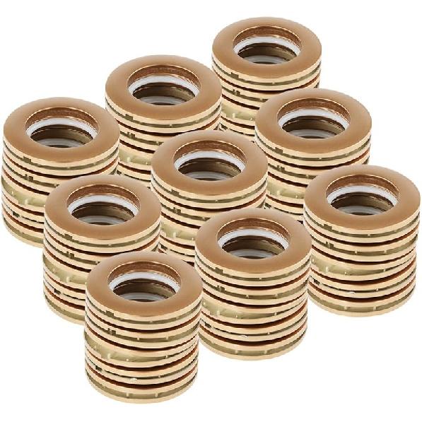 WICHEMI 50PCS Curtain Grommet, Curtain Eyelet Rings Clips Inner Diameter 1-9/16"(40mm) Nanoscale Grommets for Curtain Low Noise Roman Ring for Window