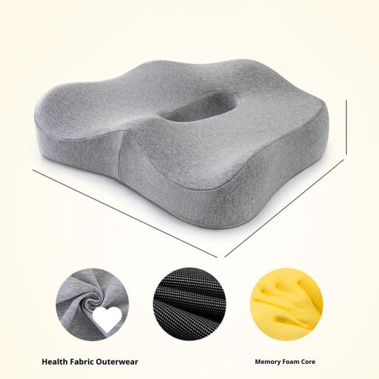 Seat Cushion Ergonomic Design Wear Resistant Soft Breathable Anti-Slip Memory Foam Office Chair Cushion Pillow