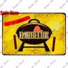 Pancarte Métallique Rétro pour Fête Barbecue Zone BBQ des Papas Temps de Grillade Affiche Décoration Murale pour Bar Pub Cuisine Maison WY